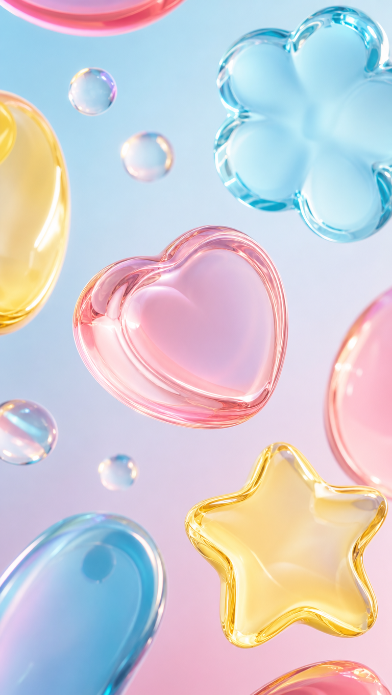 Cute Gummy Glass phone wallpaper
