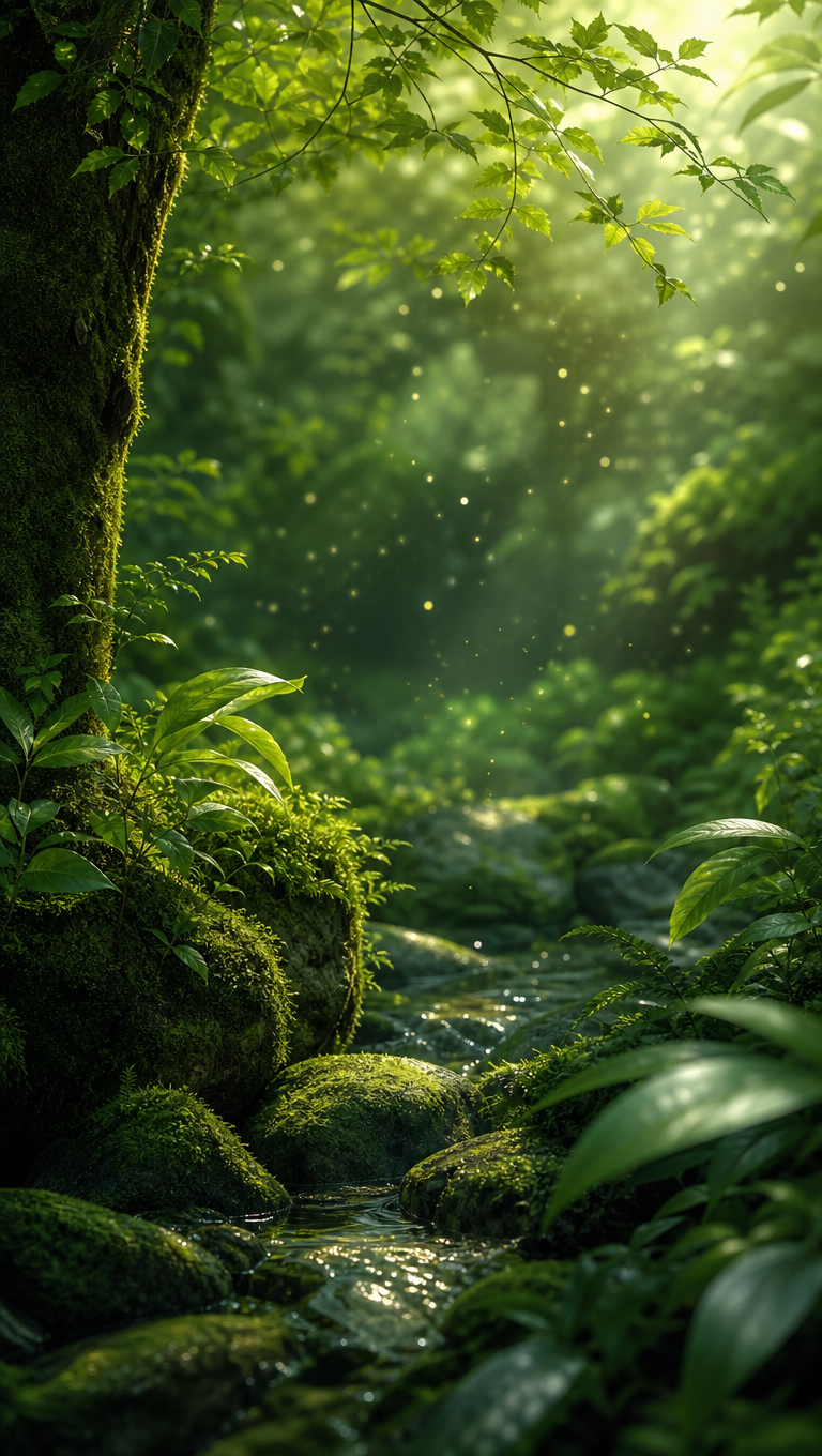 Forest Light Loop phone wallpaper