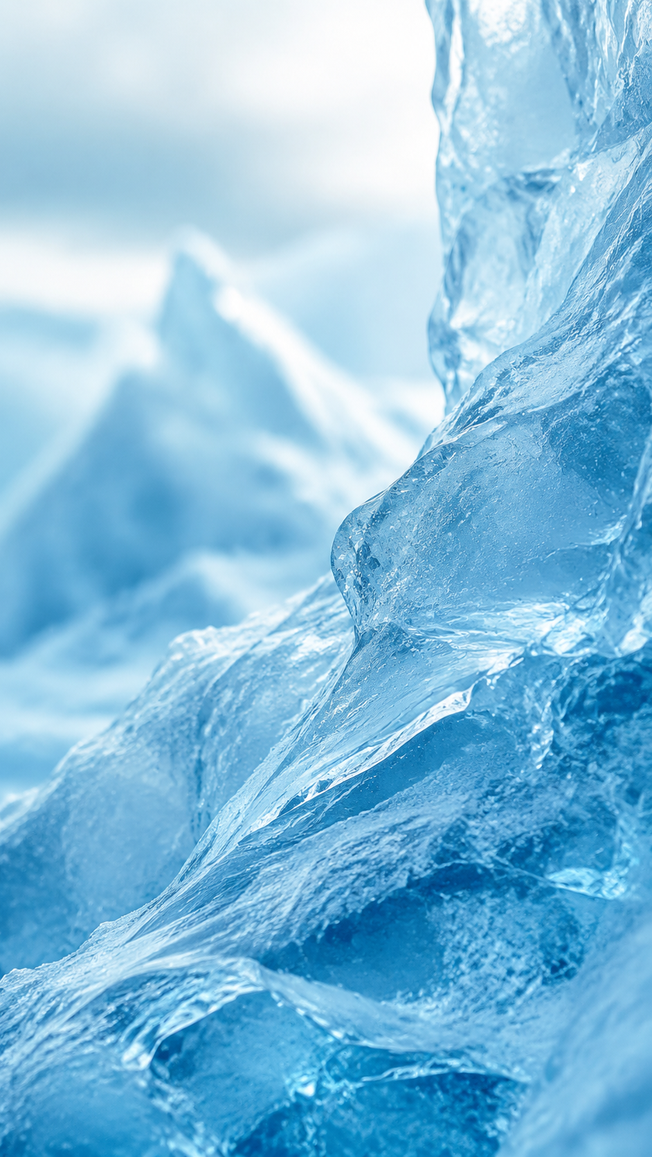 Icy Blue Glacier phone wallpaper