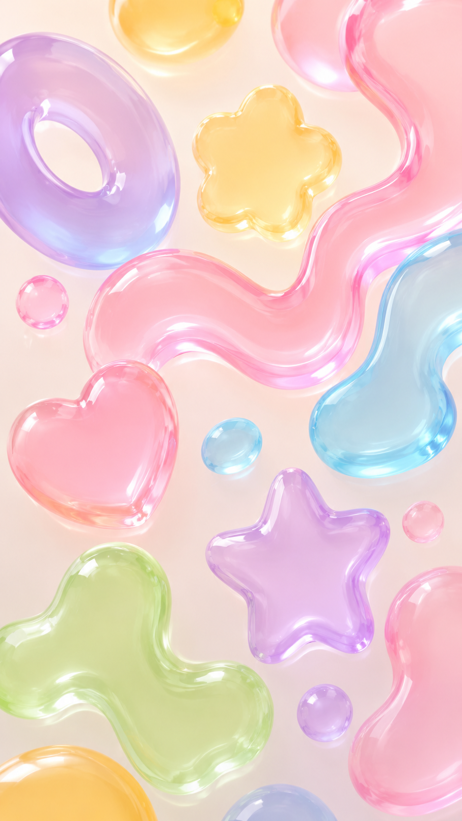 Jelly Pastel Shapes phone wallpaper