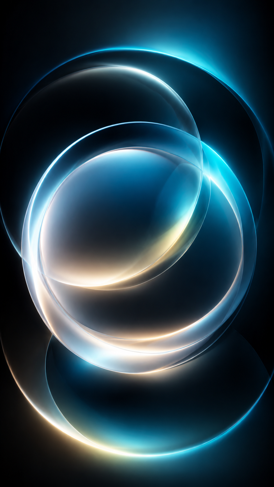Liquid Glass Halo phone wallpaper